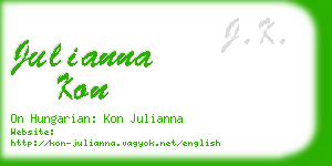 julianna kon business card